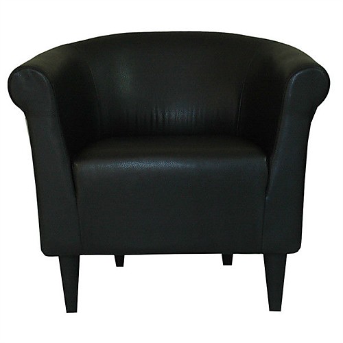 

современный классический клубный стул из черной искусственной кожи