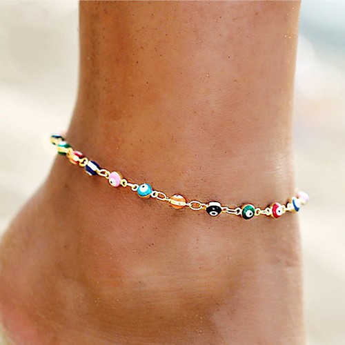 

Жен. лодыжке браслет Сглаз Стиль модный Ножной браслет Бижутерия Золотой / Серебряный Назначение Праздники Путешествия