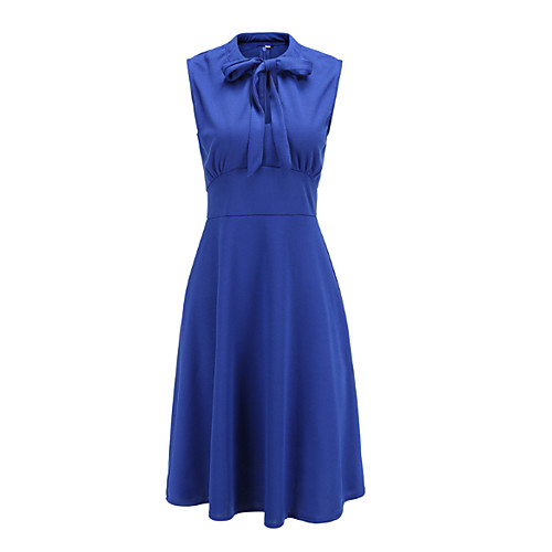 

Жен. Свободный силуэт Прямое Платье Хальтер До колена