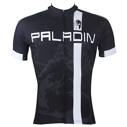 

ILPALADINO Men's Short Sleeve Cycling Jersey Black Stripes Bike Jersey Top Mountain Bike MTB Road Bike Cycling Breathable Quick Dry Ultraviolet Resistant Sports 100% Polyester Clothing Apparel