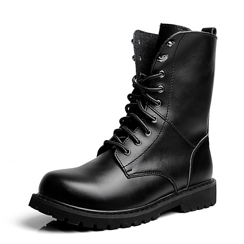 

Муж. Fashion Boots Кожа Наступила зима На каждый день Ботинки Сохраняет тепло Сапоги до середины икры Черный / Коричневый