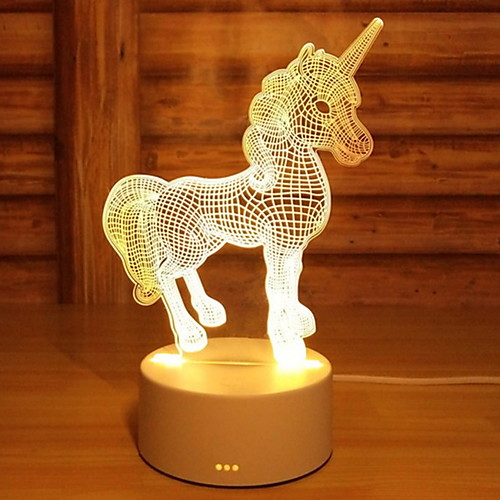 

1шт 3D ночной свет Триколор USB Творчество <=36 V