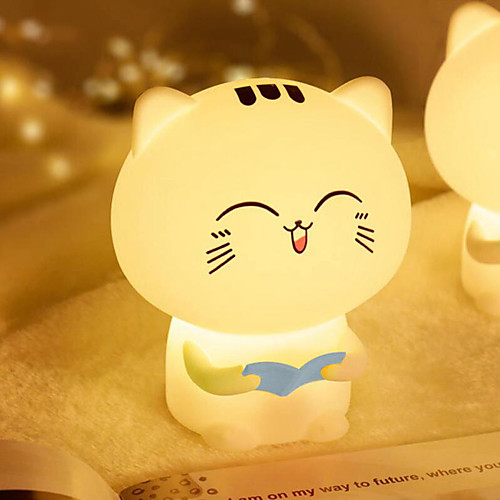 

силиконовые usb милый кот привели детей ночной свет мультфильм детские лампы