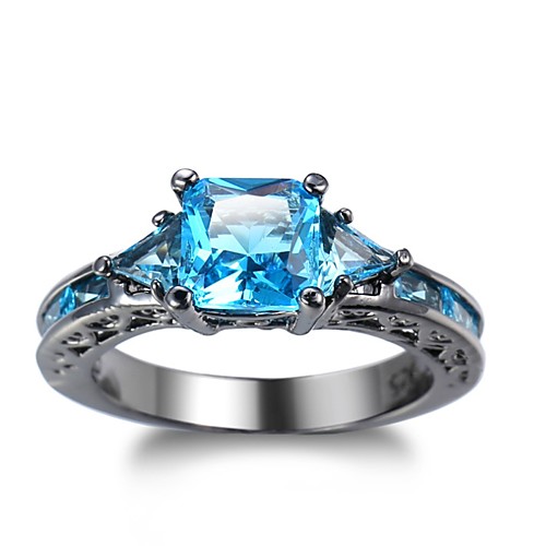 

Прозрачное кольцо для кольца Кольцо из меди Медь Сладкая мода Элегантный Французский Стильный Кольцо Ювелирные изделия Зеленый / Фиолетовый / Синий для фестиваля Клубное обещание Помолвка 10/9/8/7/6