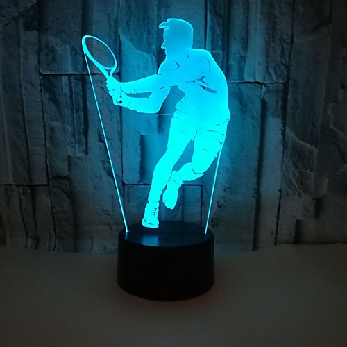 

1шт 3D ночной свет / Детский ночной свет RGB USB Меняет цвета / С портом USB <5 V