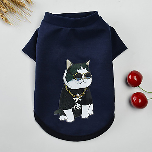 

Dog Shirt / T-Shirt Dog Clothes Dark Gray Costume Cotton XS S M