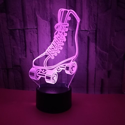 

1шт 3D ночной свет / Детский ночной свет RGB USB Меняет цвета / С портом USB <5 V
