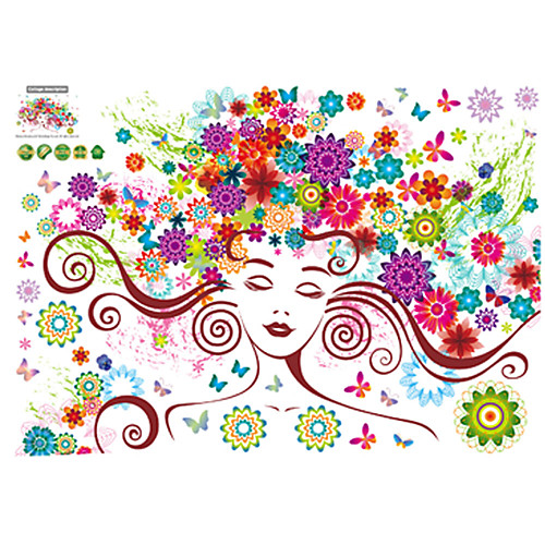 

Floral / Botanical Wall Stickers Plane Wall Stickers Decorative Wall Stickers, PVC Home Decoration Wall Decal Wall Decoration 1pc / Removable