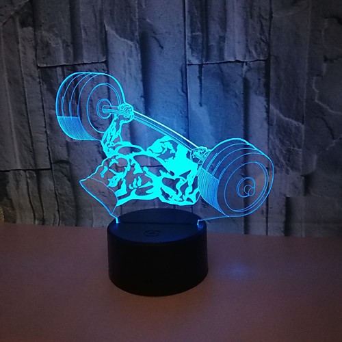 

1шт 3D ночной свет / Детский ночной свет RGB USB Меняет цвета / С портом USB <5 V