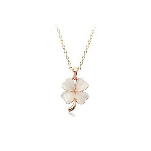 

Жен. Ожерелья с подвесками Clover Милая Мода Хром Камень Золотой Серебряный 40 cm Ожерелье Бижутерия 1шт Назначение Повседневные фестиваль