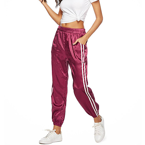 

Жен. Спортивные Чино Брюки - Полоски Зеленый Черный Винный M L XL