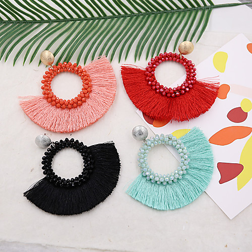 

Жен. Серьги-слезки Серьги мотаться С кисточками В виде подвески тропический корейский Мода Богемный Серьги Бижутерия Красный / Зеленый / Розовый Назначение / 1 пара