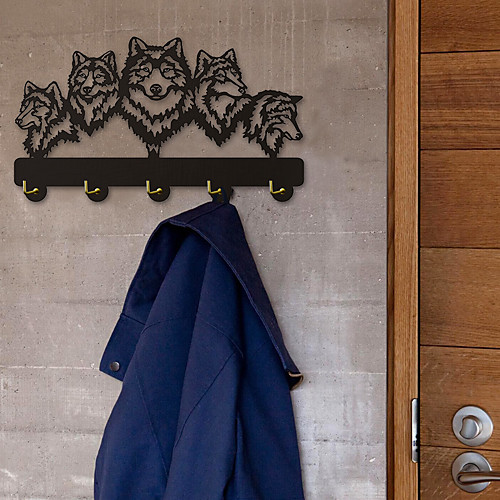 

волк декоративная настенная вешалка волк семейная одежда настенный крючок вешалка