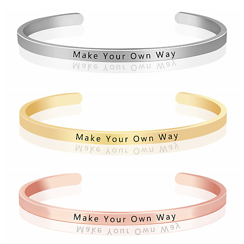 

Муж. Жен. Браслет разомкнутое кольцо Классический мини Стиль Милая Латунь Браслет Ювелирные изделия Золотой / Серебряный / Розовое золото Назначение градация Подарок Повседневные Школа фестиваль