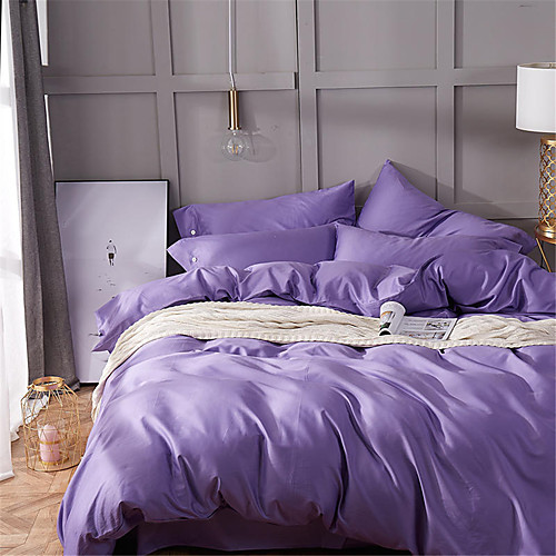 

Пододеяльник наборы Однотонный Хлопок Крашенный в пряже 4 предметаBedding Sets