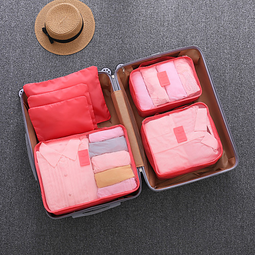 

Six-piece Suit Travel Bag Travel Luggage Organizer / Packing Organizer Packing Cubes Multifunctional Breathable Dust Proof for Foldable Luggage Clothes Nylon 47355 cm Unisex Everyday Use Traveling