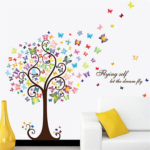 

Animals / Floral / Botanical Wall Stickers Plane Wall Stickers Decorative Wall Stickers, PVC Home Decoration Wall Decal Wall Decoration 1pc / Removable