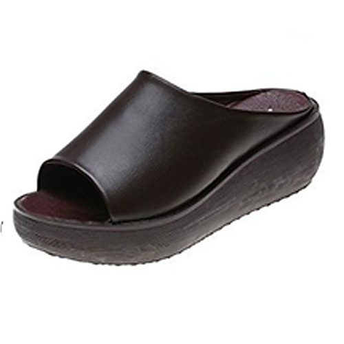 

Жен. Тапочки и Шлепанцы Slingback Микропоры Полиуретан На каждый день Лето Белый / Черный / Темно-коричневый