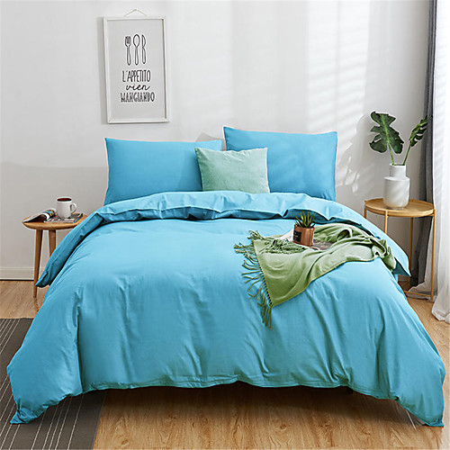 

Пододеяльник наборы Однотонный Хлопок Крашенный в пряже 4 предметаBedding Sets
