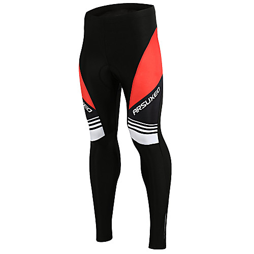 

Arsuxeo Men's Cycling Tights Bike Pants Bottoms Quick Dry Sports Polyester Elastane Black / Red Road Bike Cycling Clothing Apparel Relaxed Fit Bike Wear / High Elasticity