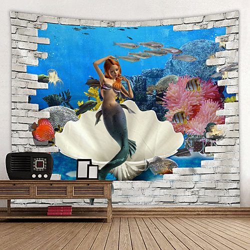 

Пляж / Классика Декор стены 100% полиэстер Средиземноморье / Modern Предметы искусства, Стена Гобелены Украшение
