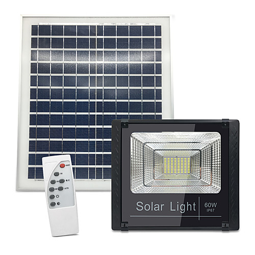 

1шт 60 W LED прожекторы / Внешние настенные светильники Водонепроницаемый / Дистанционно управляемый / Работает от солнечной энергии Белый 3.2 V Уличное освещение / двор / Сад 80 Светодиодные бусины