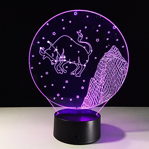 

1шт 3D ночной свет USB Творчество <=36 V