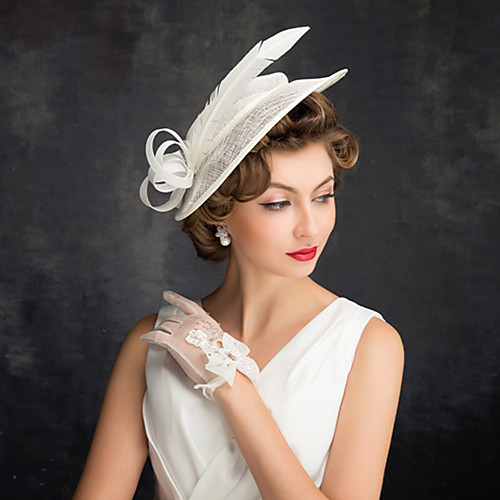 

Перья / Лен / хлопок Fascinators / Цветы / Аксессуары для волос с Пух / Цветы 1 Вечеринка / ужин / на открытом воздухе Заставка