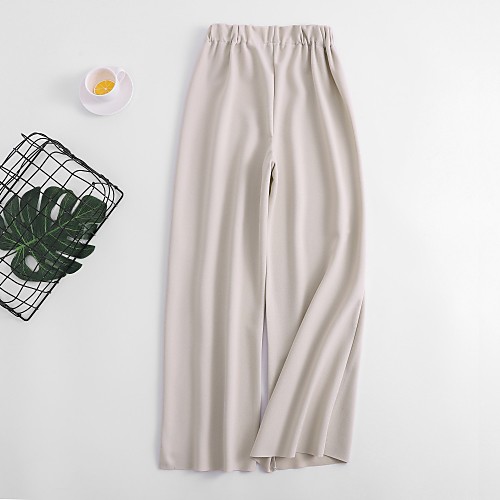 

Жен. Уличный стиль Чино Брюки - Однотонный Черный Бежевый Хаки L XL XXL