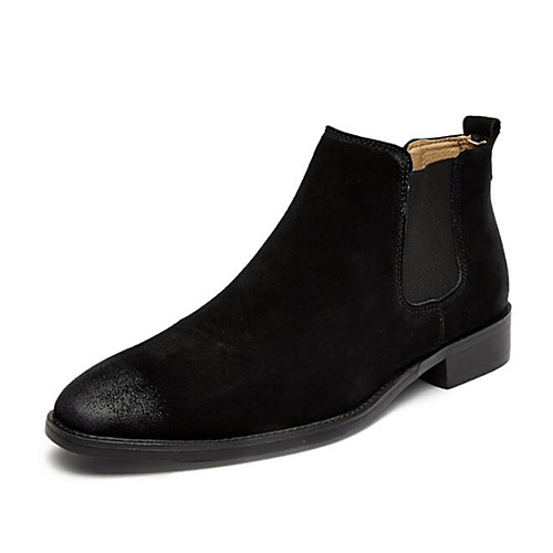 

Муж. Fashion Boots Кожа Весна / Осень Ботинки Ботинки Черный / Коричневый