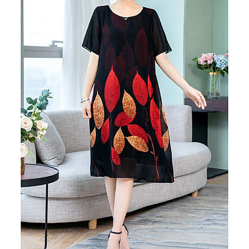 

Жен. Свободный силуэт А-силуэт Платье До колена