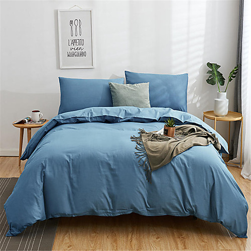 

Пододеяльник наборы Однотонный Хлопок Крашенный в пряже 4 предметаBedding Sets