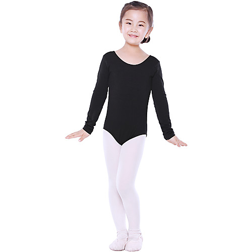 

Детская одежда для танцев / Балет Балетное трико Девочки Учебный / Выступление Смесь хлопка Комбинация материалов Длинный рукав трико / Комбинезон-пижама