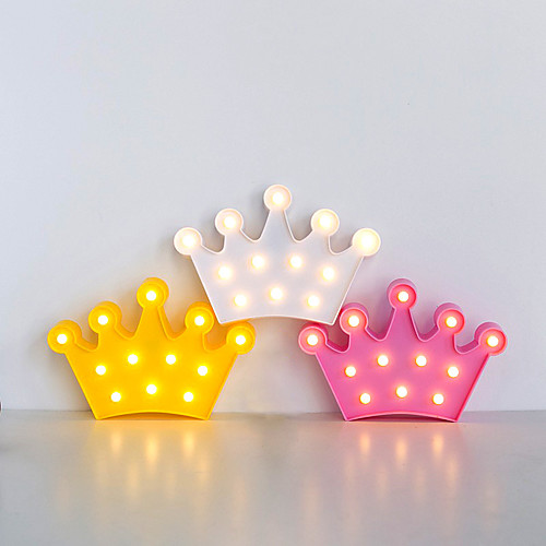 

1шт В форме короны Декоративное освещение / LED Night Light Тёплый белый Аккумуляторы AA Для детей / Мультипликация / День рождения Батарея
