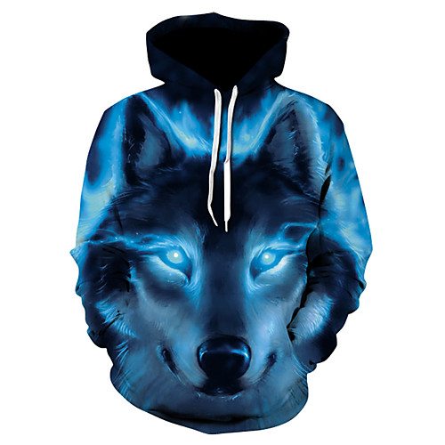 

Men's Basic Hoodie Jacket - 3D Hooded Royal Blue US32 / UK32 / EU40