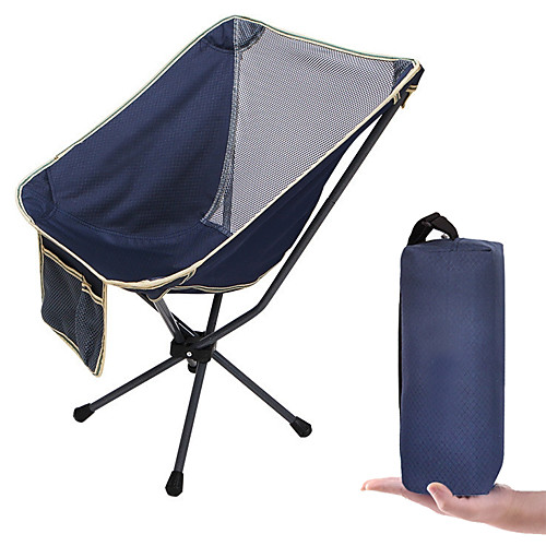 

Camping Chair Portable Ultra Light (UL) Foldable Folding Oxford Cloth Ultra light Aluminium Breathable Mesh for Fishing Beach Camping Travel Autumn / Fall Spring Dark Navy Army Green Camouflage