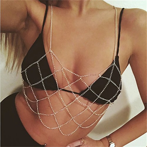 

Цепь Тела / Belly Chain Жен. Золотой / Серебряный Украшения для тела Назначение Для вечеринок / Для клуба