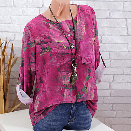 

Жен. Футболка Геометрический принт Оранжевый US10