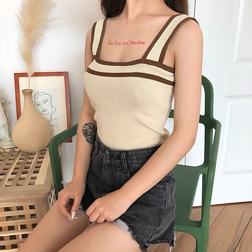 

Жен. Аппликация Безрукавка Уличный стиль / Элегантный стиль Однотонный Черный US0