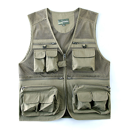 

Men's Vest / Gilet Windproof Breathability Heat Retaining Fishing Daily Wear / Cotton