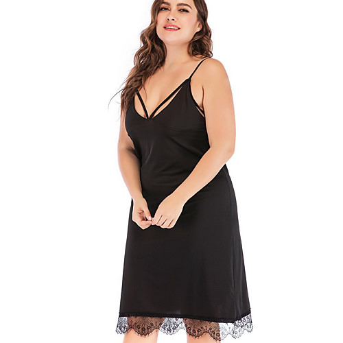 

Жен. Оболочка Платье - Однотонный Выше колена