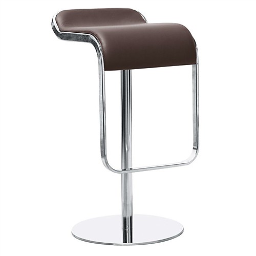 

современный стул из нержавеющей стали с коричневым кожаным сиденьем
