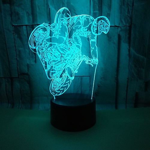 

1шт 3D ночной свет RGB USB Меняет цвета / С портом USB <5 V