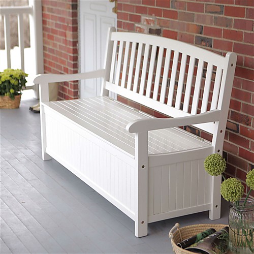 

белый деревянный 4-футовый наружный внутренний дворик с садовой скамейкой