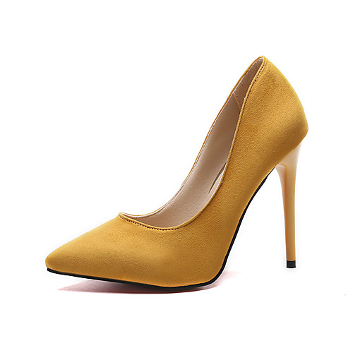 

Women's Heels Stiletto Heel Pointed Toe Suede Minimalism Spring & Summer / Fall & Winter Black / Yellow / Burgundy