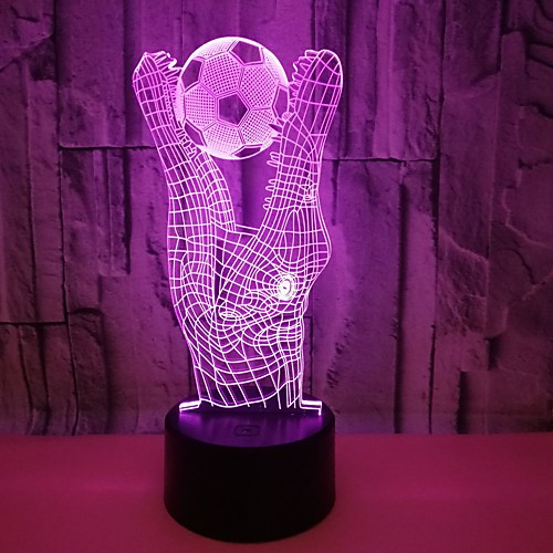 

1шт 3D ночной свет / Детский ночной свет RGB USB Меняет цвета / С портом USB <5 V