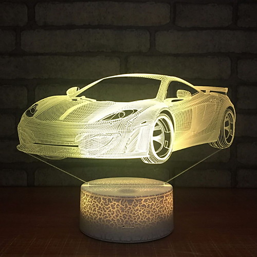 

1шт 3D ночной свет USB Творчество <=36 V