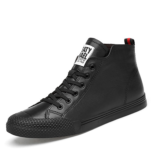 

Муж. Кожаные ботинки Наппа Leather Зима Классика / На каждый день Кеды Для прогулок Нескользкий Белый / Черный
