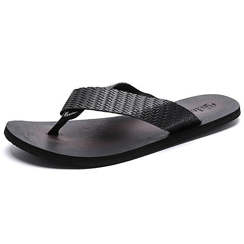 

Муж. Обувь для новинок Искусственная кожа / Синтетика Лето Винтаж / На каждый день Тапочки и Шлепанцы Нескользкий Белый / Черный / Светло-коричневый