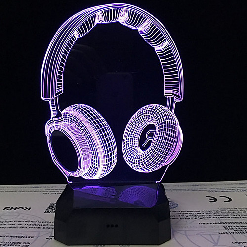 

1шт 3D ночной свет USB Творчество <=36 V
